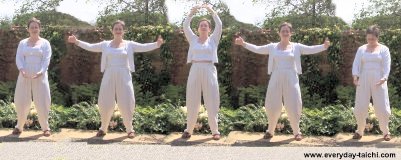 qigong exercise bridge over water