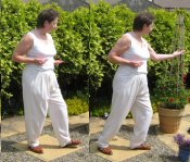 free qigong  exercise- - holding sun in one hand