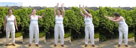 lower back exercise - turning like a windmill in a calm breeze