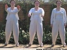 taiji qigong move lower the arms